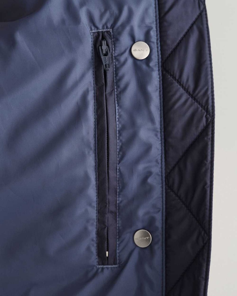 Gant Light Down Women's Jackets Evening Blue | NRBEF-9416