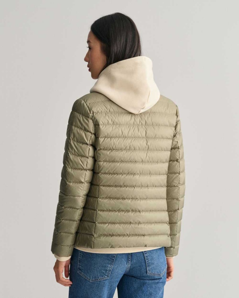 Gant Light Down Women's Jackets Green | AFLOU-5429