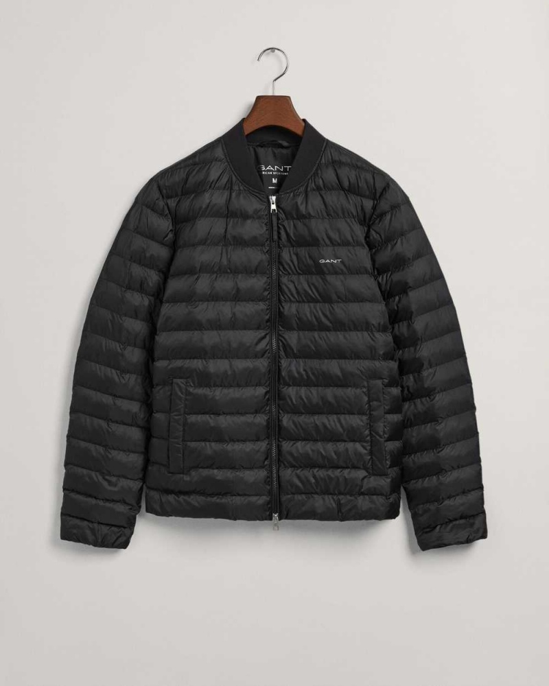 Gant Light Padded Bomber Men's Jackets Black | QNEOF-5986