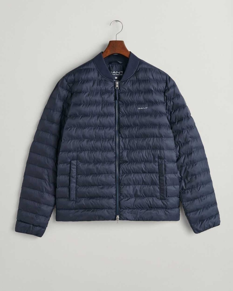 Gant Light Padded Bomber Men's Jackets Evening Blue | ALKCZ-3894