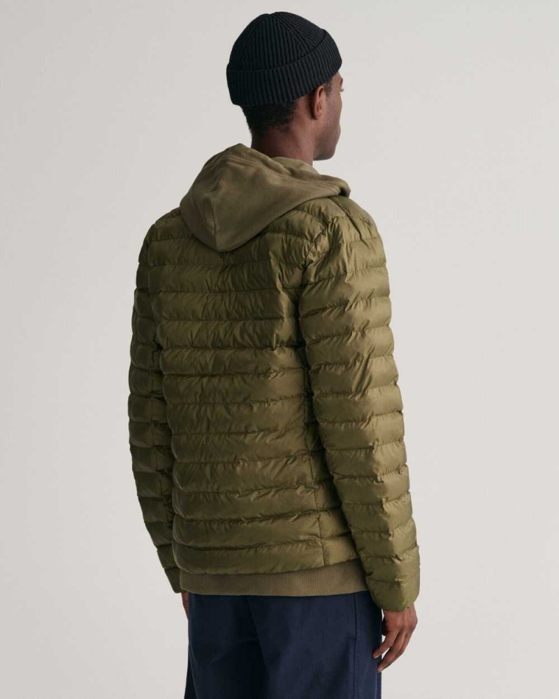 Gant Light Padded Bomber Men's Jackets Juniper Green | YQTUS-3821