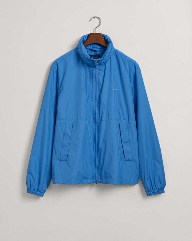 Gant Light Windshielder Men's Jackets Day Blue | GXBWZ-2847