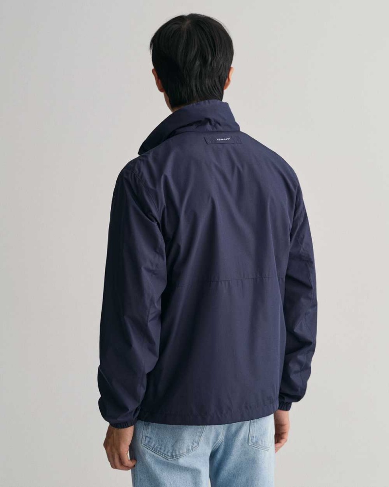 Gant Light Windshielder Men's Jackets Evening Blue | VPKRO-9183