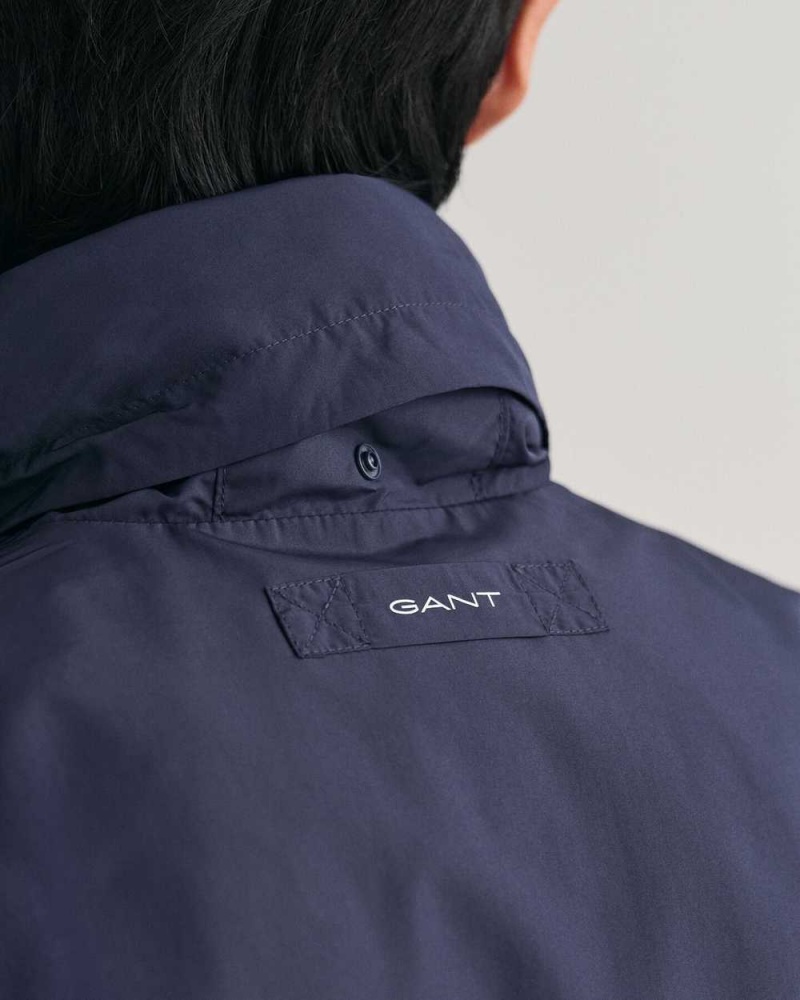 Gant Light Windshielder Men's Jackets Evening Blue | VPKRO-9183