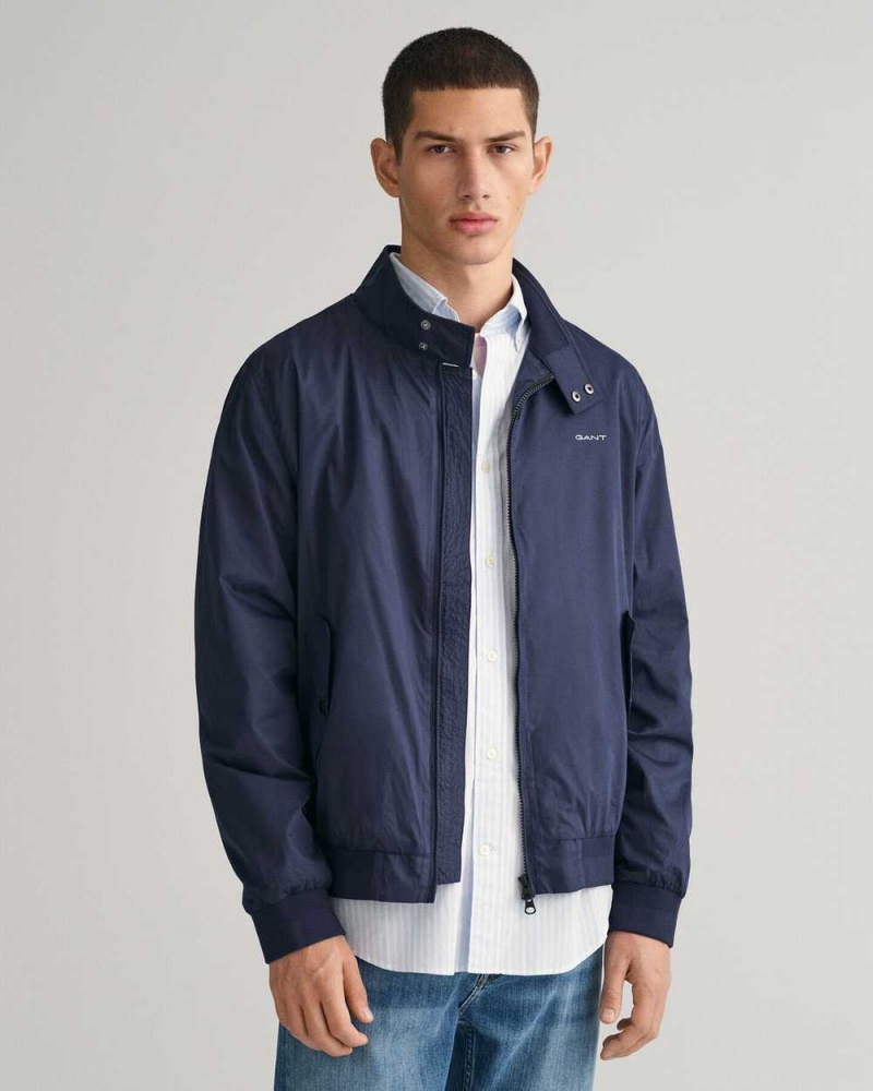 Gant Lightweight Hampshire Men\'s Jackets Evening Blue | SNPGV-3524