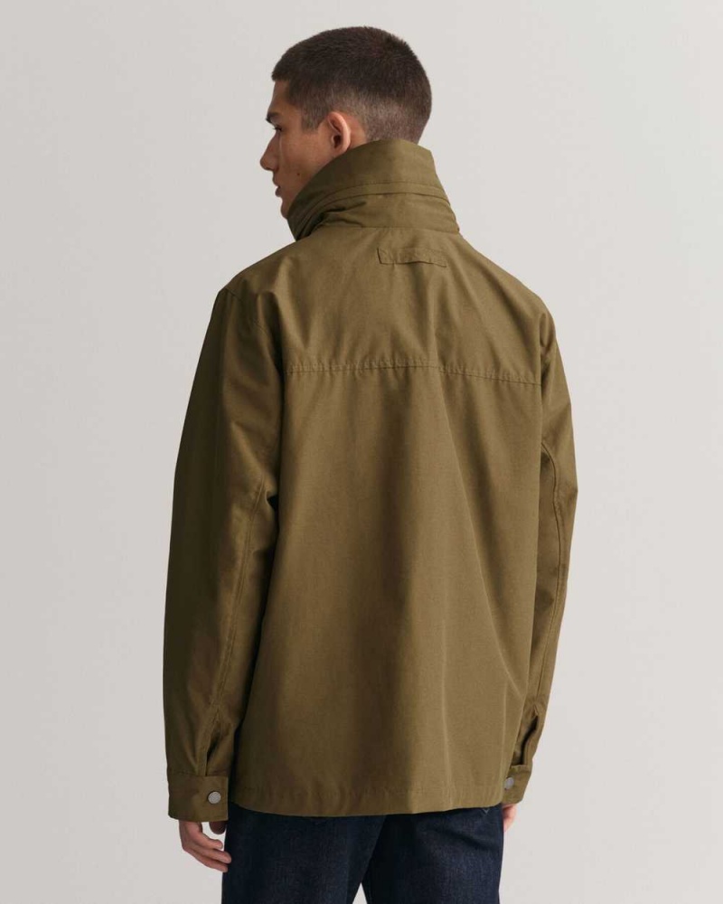 Gant Lightweight Mist Men's Jackets Dark Cactus | XRSGM-9807