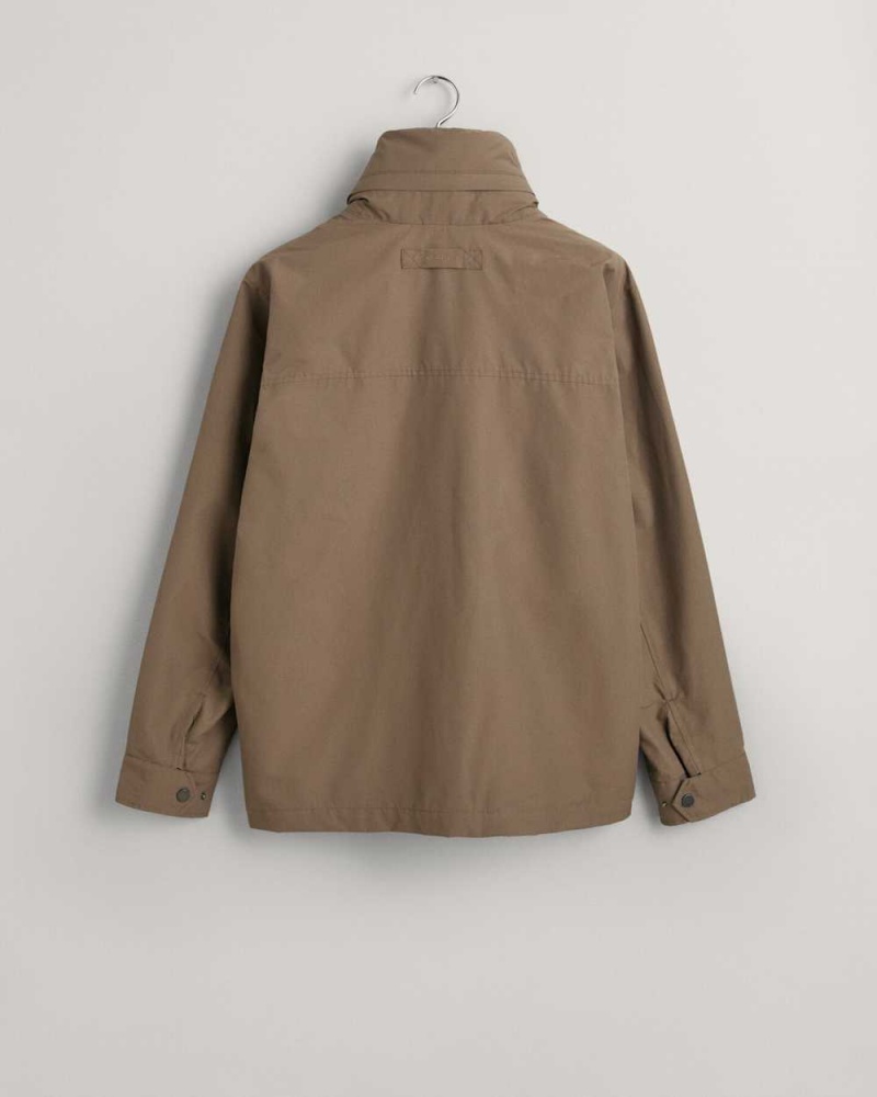 Gant Lightweight Mist Men's Jackets Desert Brown | REHYI-1074