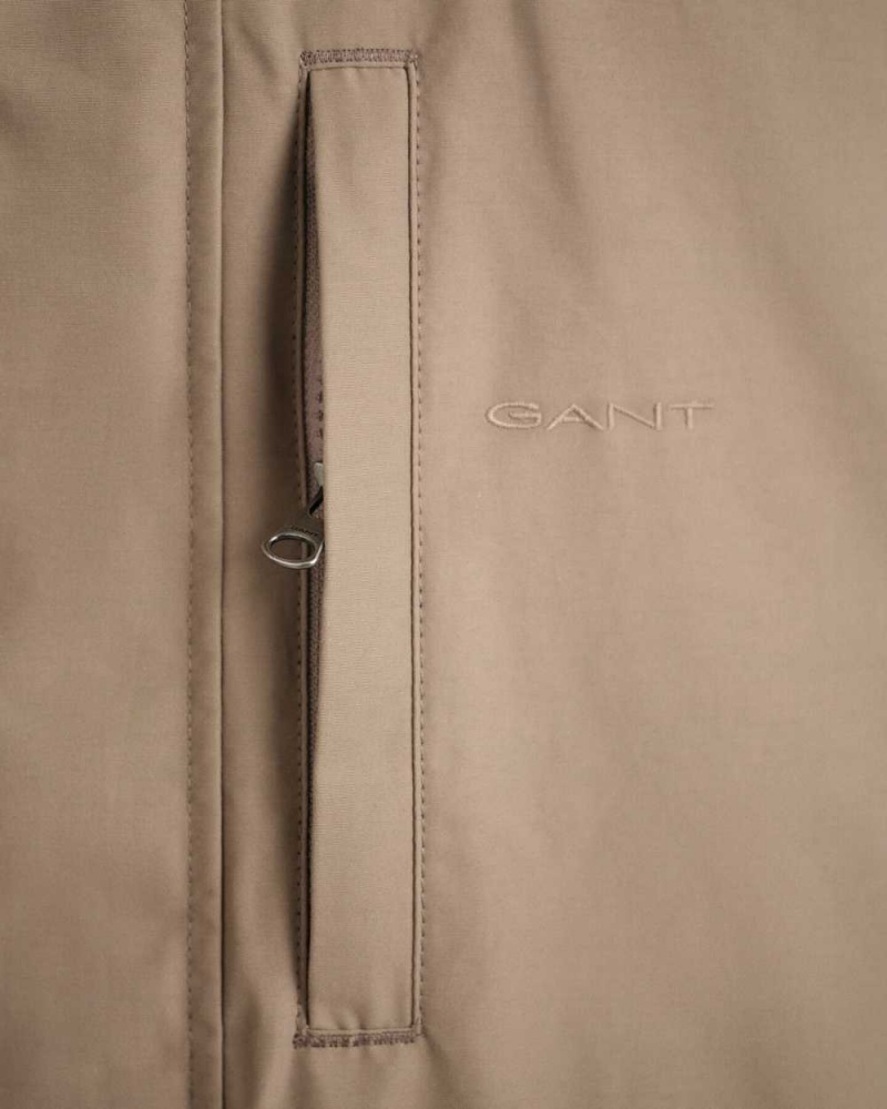 Gant Lightweight Mist Men's Jackets Desert Brown | REHYI-1074