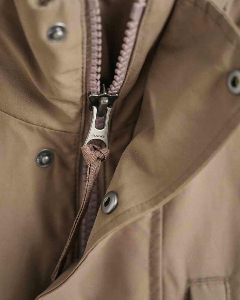 Gant Lightweight Mist Men's Jackets Desert Brown | REHYI-1074