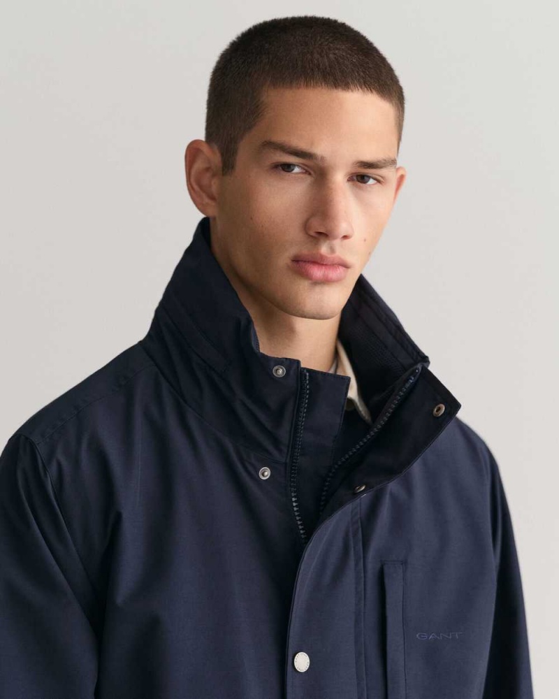 Gant Lightweight Mist Men's Jackets Navy | ZEIOR-7962