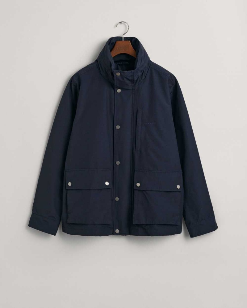 Gant Lightweight Mist Men's Jackets Navy | ZEIOR-7962