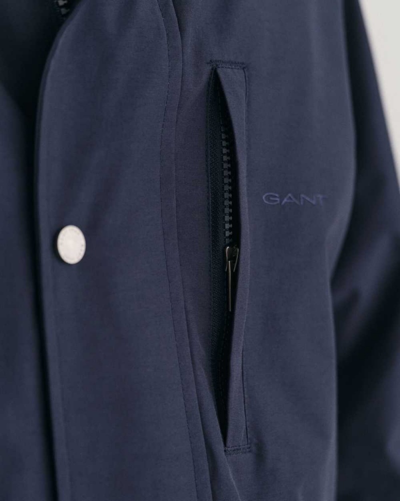 Gant Lightweight Mist Men's Jackets Navy | ZEIOR-7962