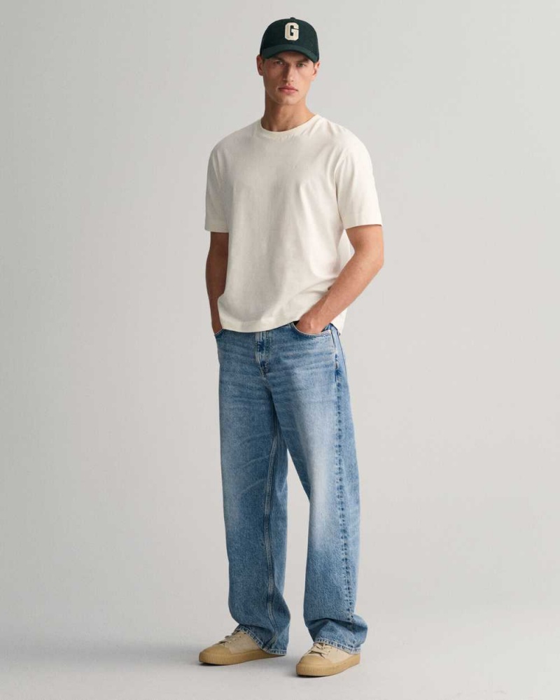 Gant Loose Fit Men's Jeans Light Blue | KTXAR-0971