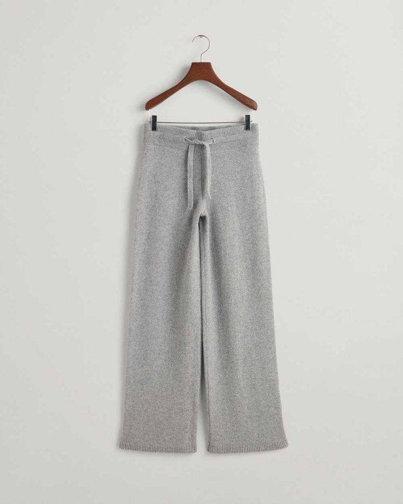 Gant Lounge Women's Pants Grey Melange | VABLO-6059