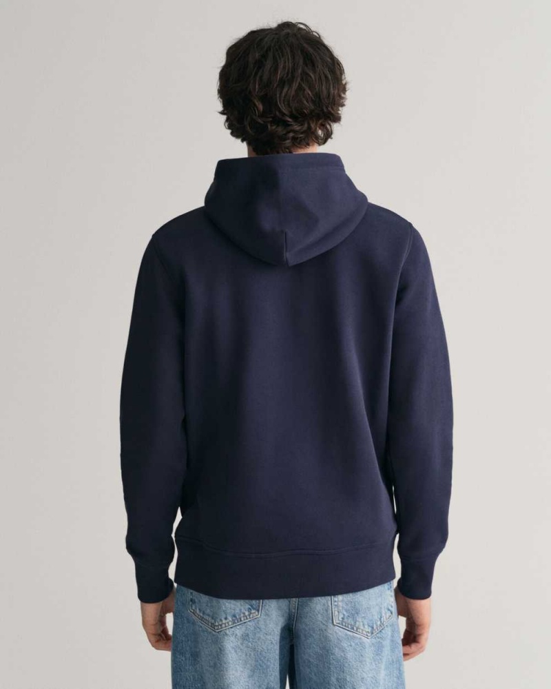 Gant Medium Archive Shield Men's Hoodie Evening Blue | SUHOA-2130