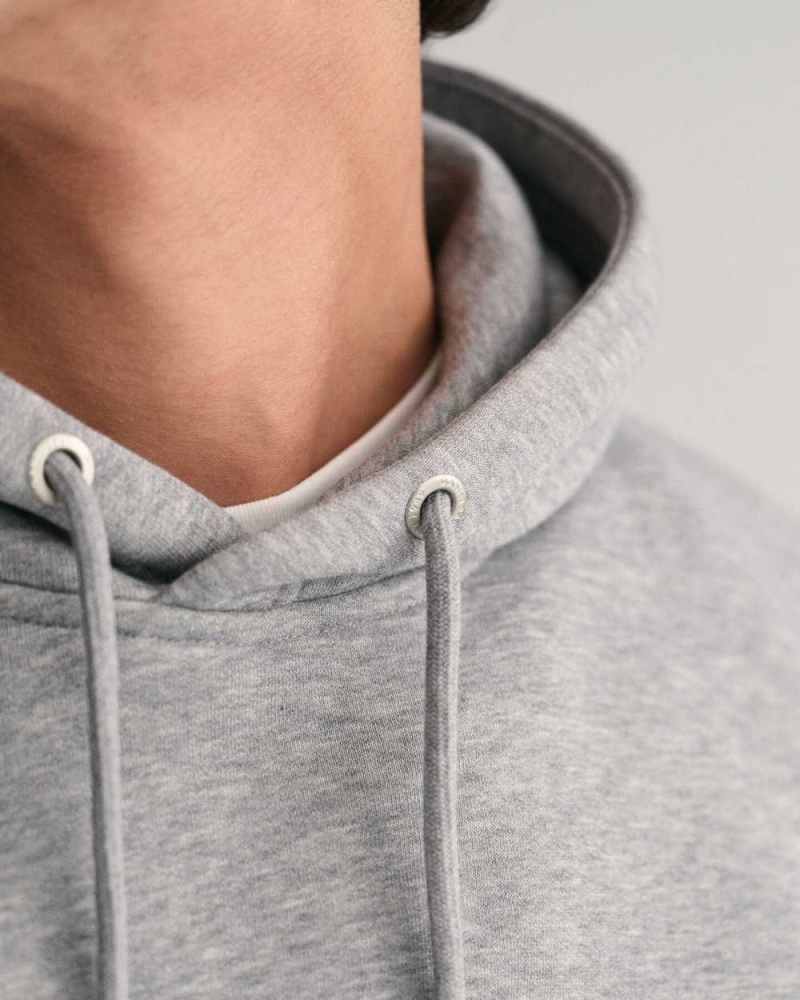 Gant Medium Archive Shield Men's Hoodie Grey Melange | NYDVH-2761