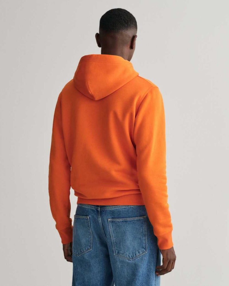 Gant Medium Archive Shield Men's Hoodie Pumpkin Orange | GAPER-7350