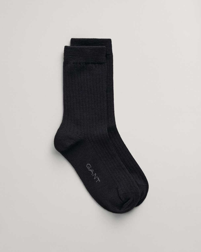 Gant Merino Wool Women\'s Socks Dark Grey | WYAPC-9702