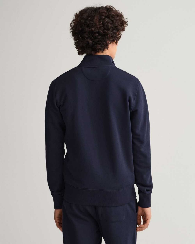 Gant Original Full-Zip Men's Track Jackets Evening Blue | PCYHU-4039