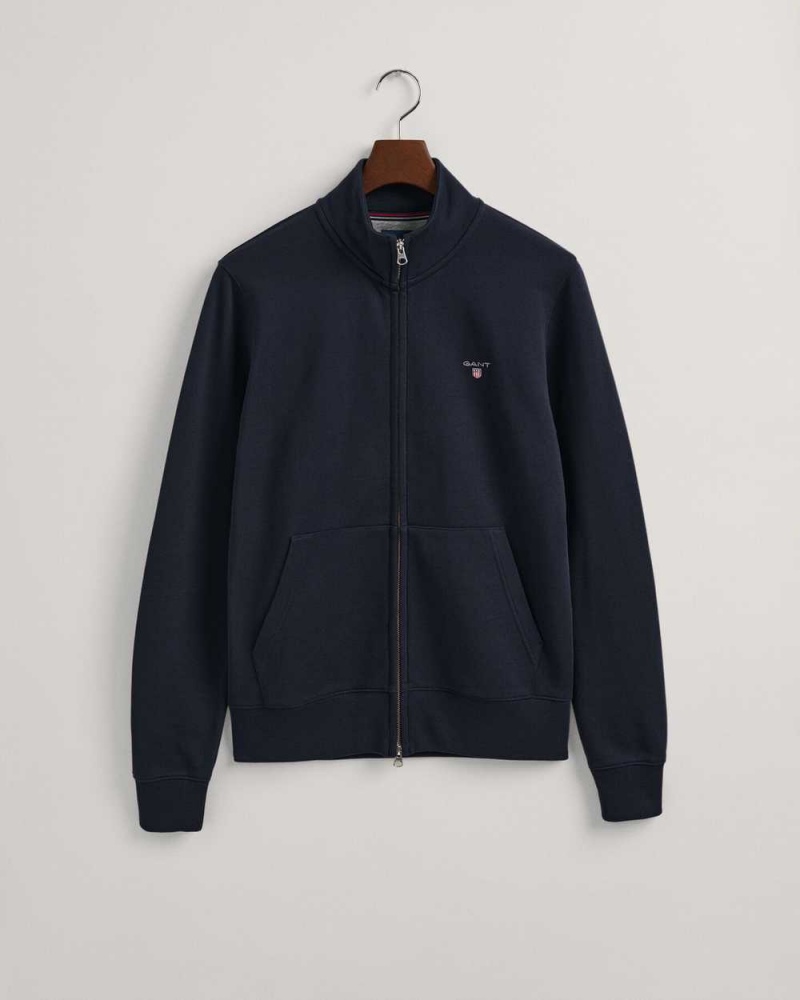 Gant Original Full-Zip Men's Track Jackets Evening Blue | PCYHU-4039