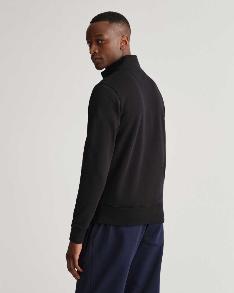 Gant Original Full-Zip Men's Track Jackets Black | GKBFH-9357