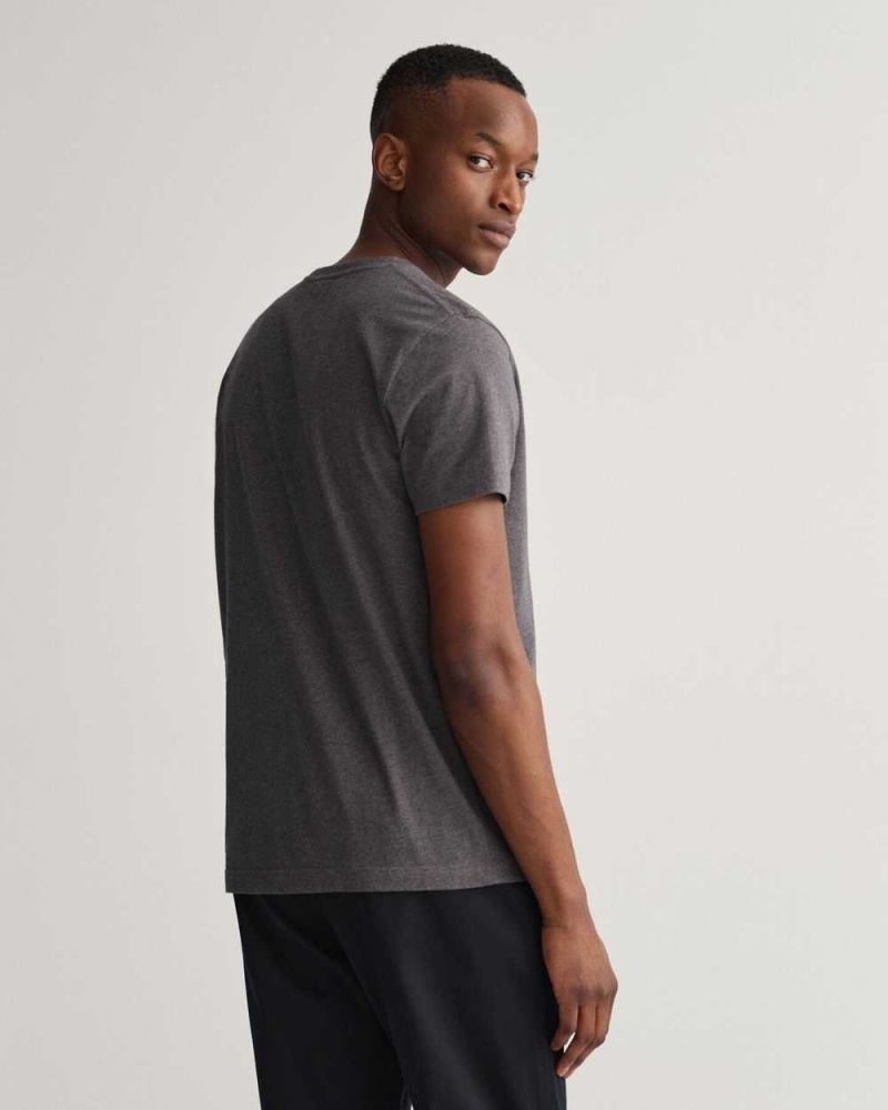 Gant Original Men's T-Shirt Dark Grey | WYGUP-8745