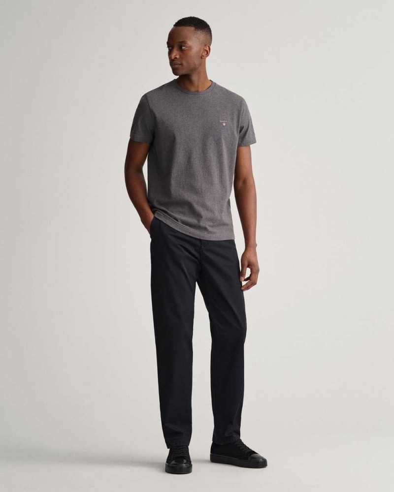 Gant Original Men's T-Shirt Dark Grey | WYGUP-8745