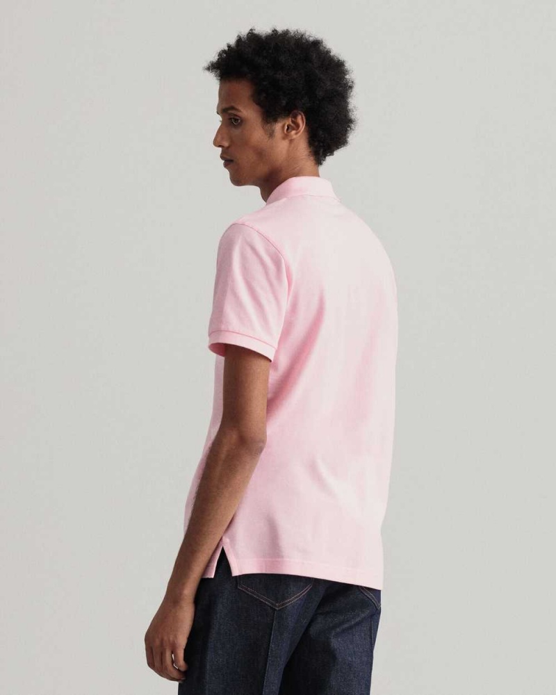 Gant Original Piqué Men's Polo Shirt California Pink | JWXRI-1643