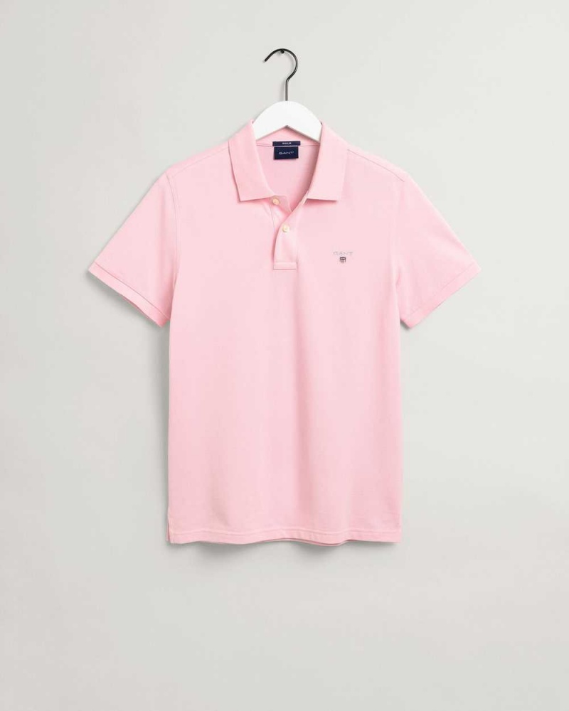 Gant Original Piqué Men's Polo Shirt California Pink | JWXRI-1643