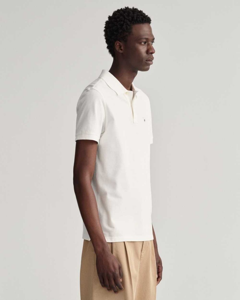 Gant Original Piqué Men's Polo Shirt White | VKUCQ-3974