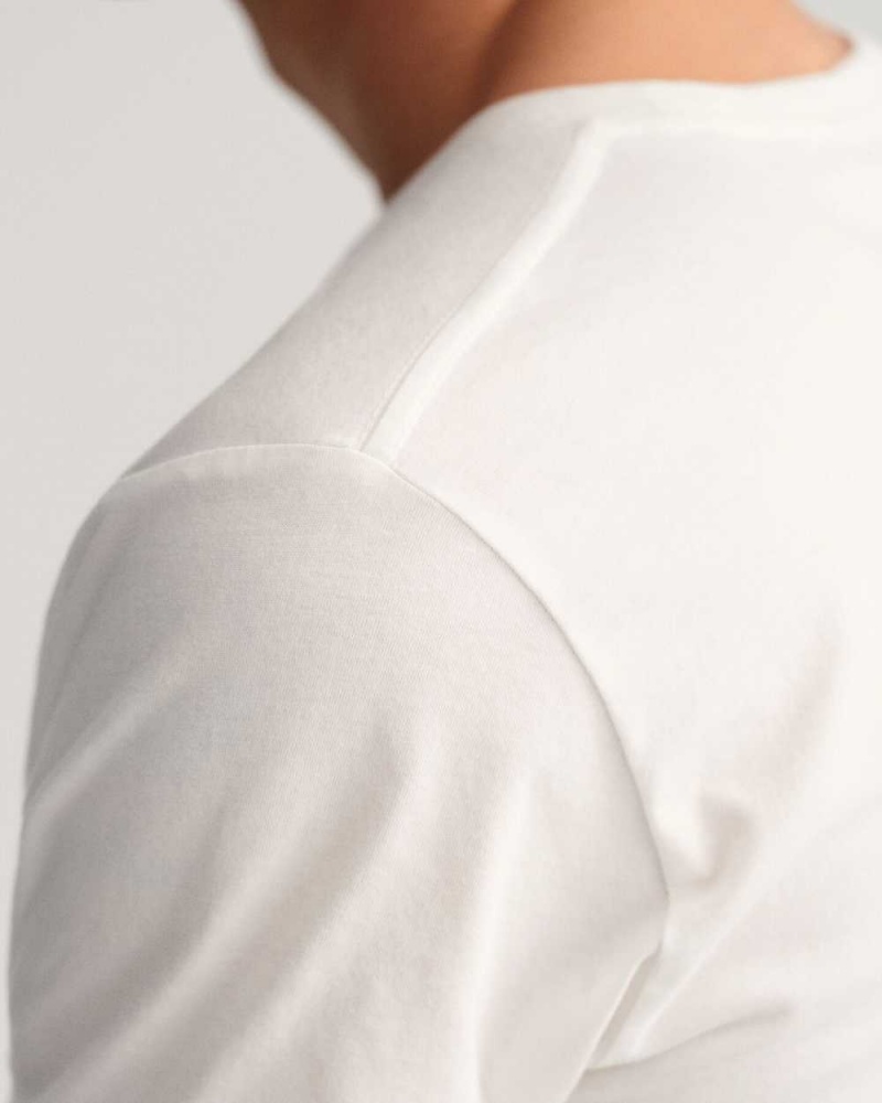 Gant Original Slim Fit Men's T-Shirt White | KUOSD-1032