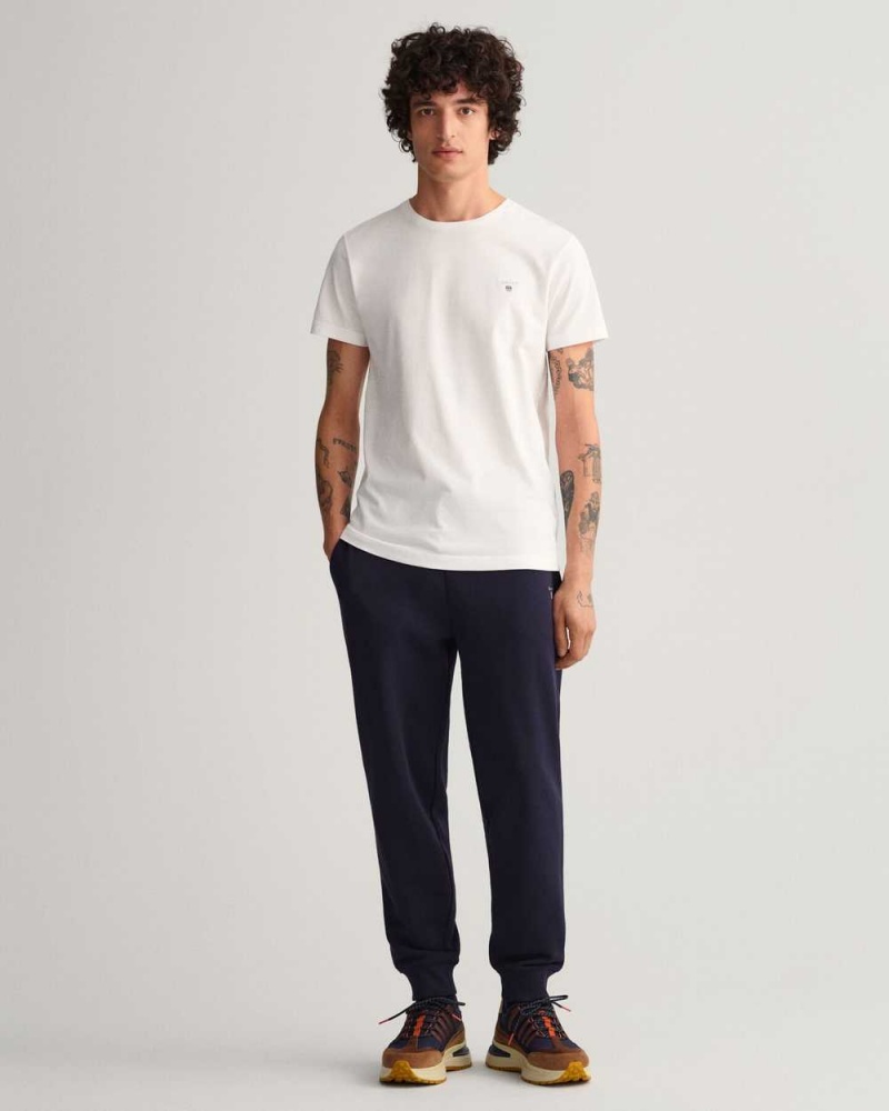 Gant Original Slim Fit Men's T-Shirt White | KUOSD-1032