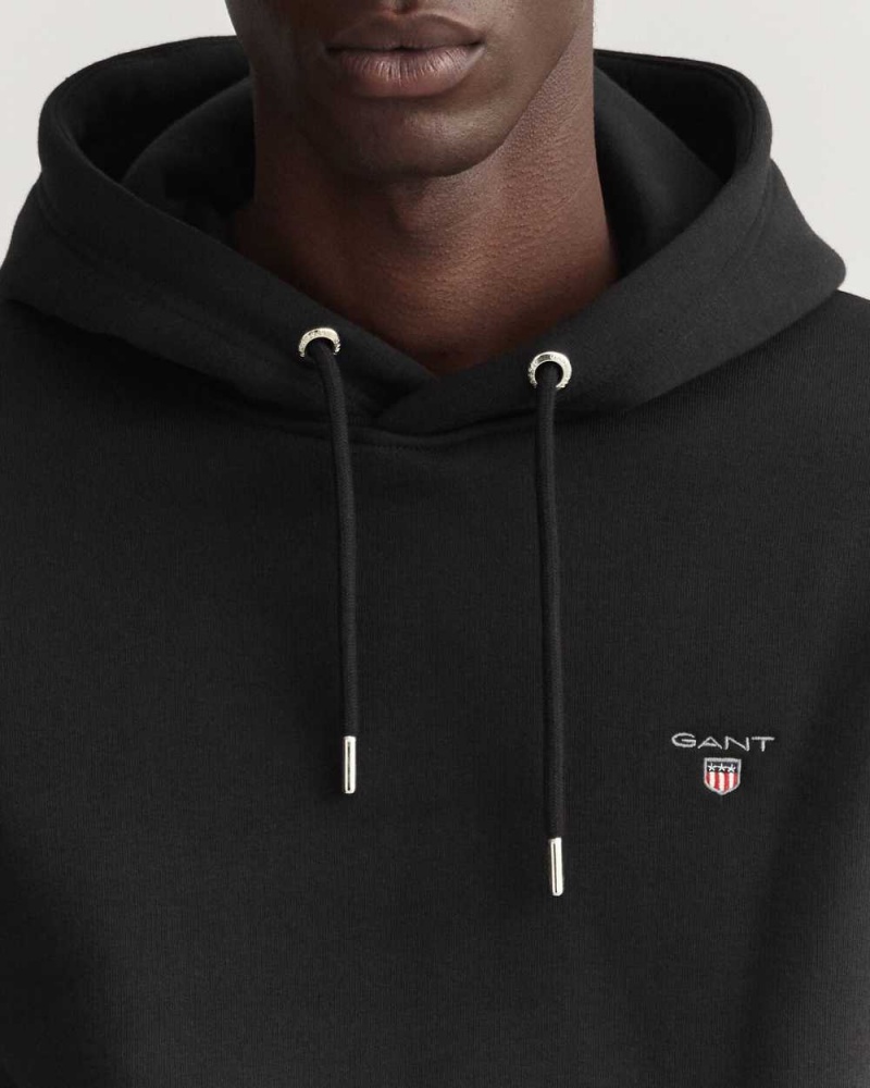 Gant Original Sweat Men's Hoodie Black | JQURO-0761