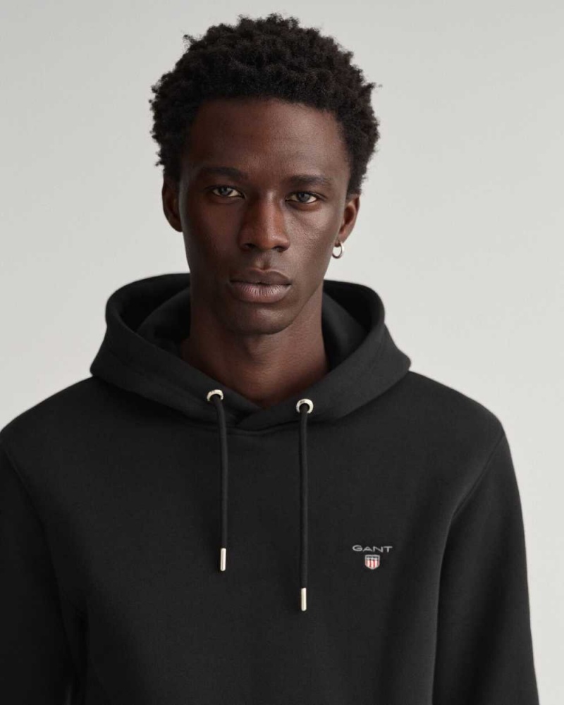 Gant Original Sweat Men's Hoodie Black | JQURO-0761