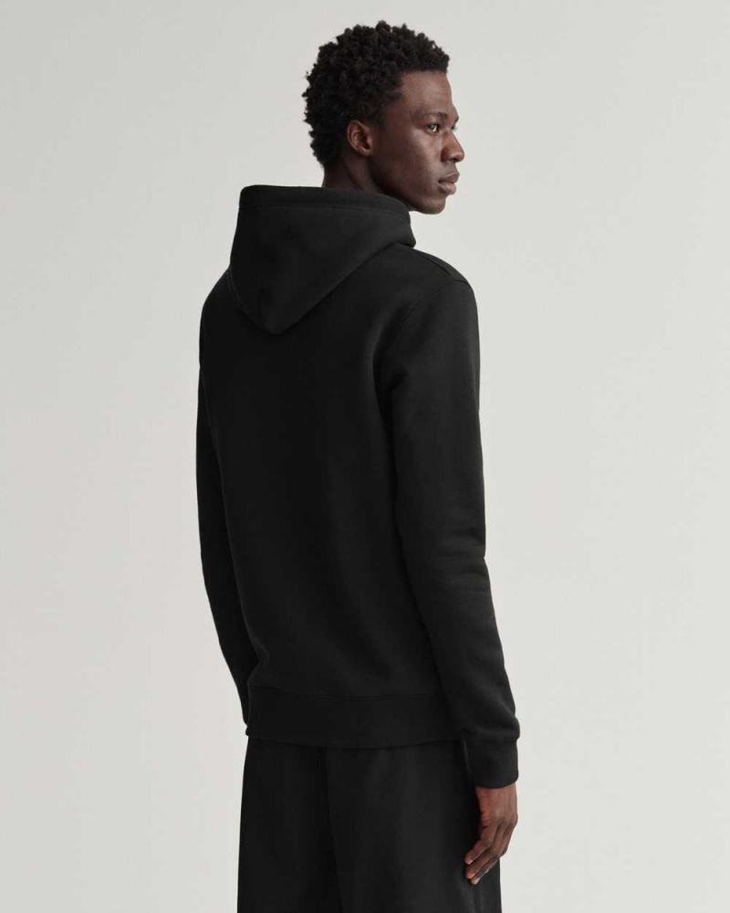 Gant Original Sweat Men's Hoodie Black | JQURO-0761