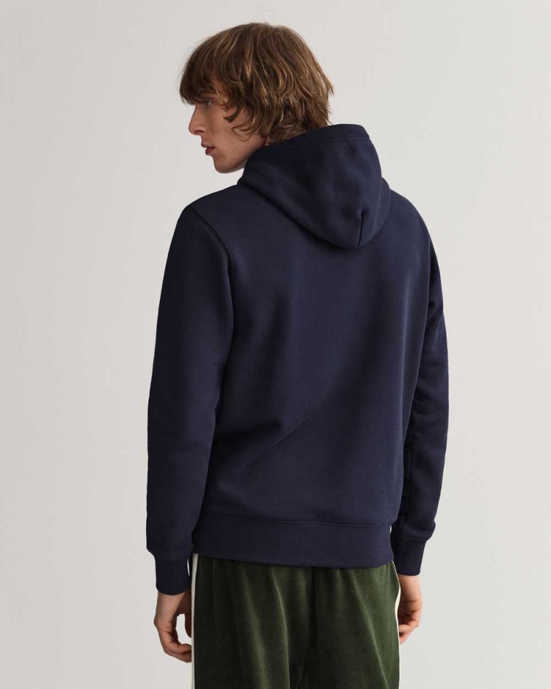 Gant Original Sweat Men's Hoodie Evening Blue | XJPYH-6850