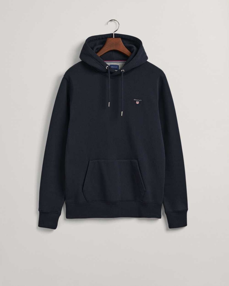 Gant Original Sweat Men's Hoodie Evening Blue | XJPYH-6850