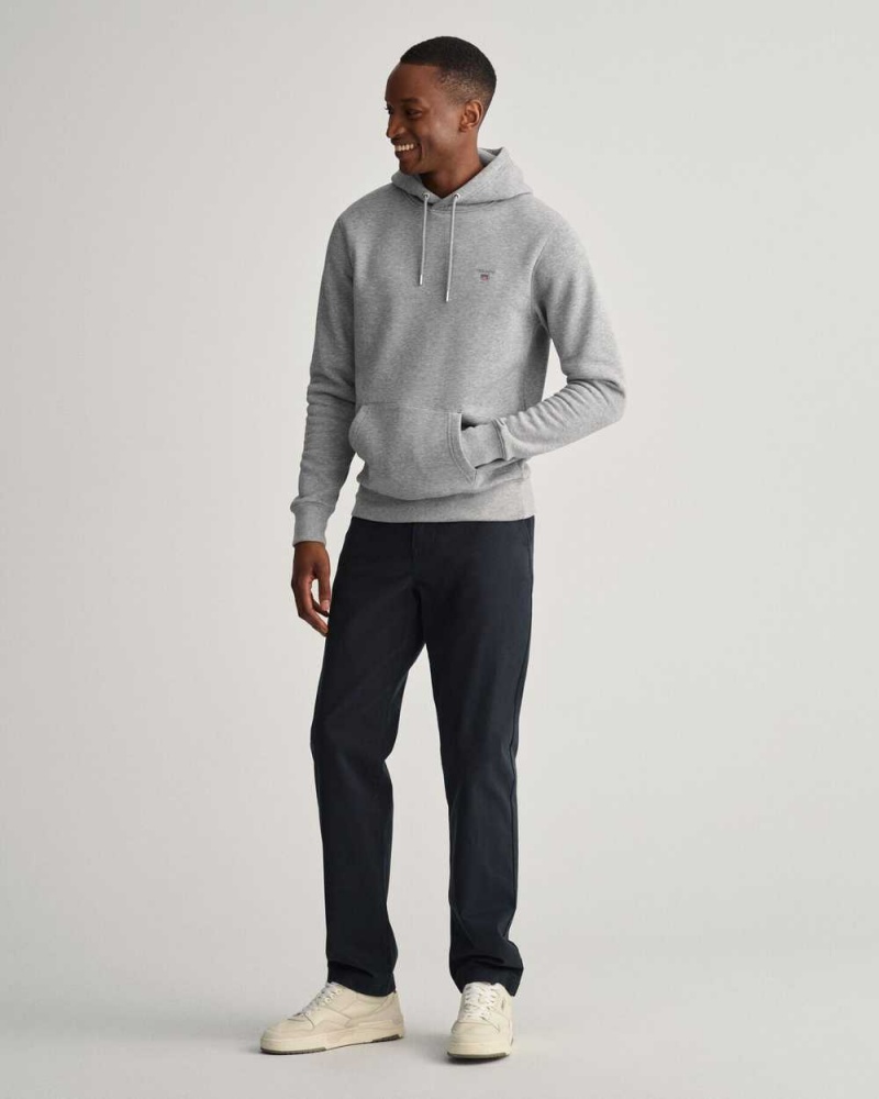 Gant Original Sweat Men's Hoodie Grey Melange | MAIKW-8095