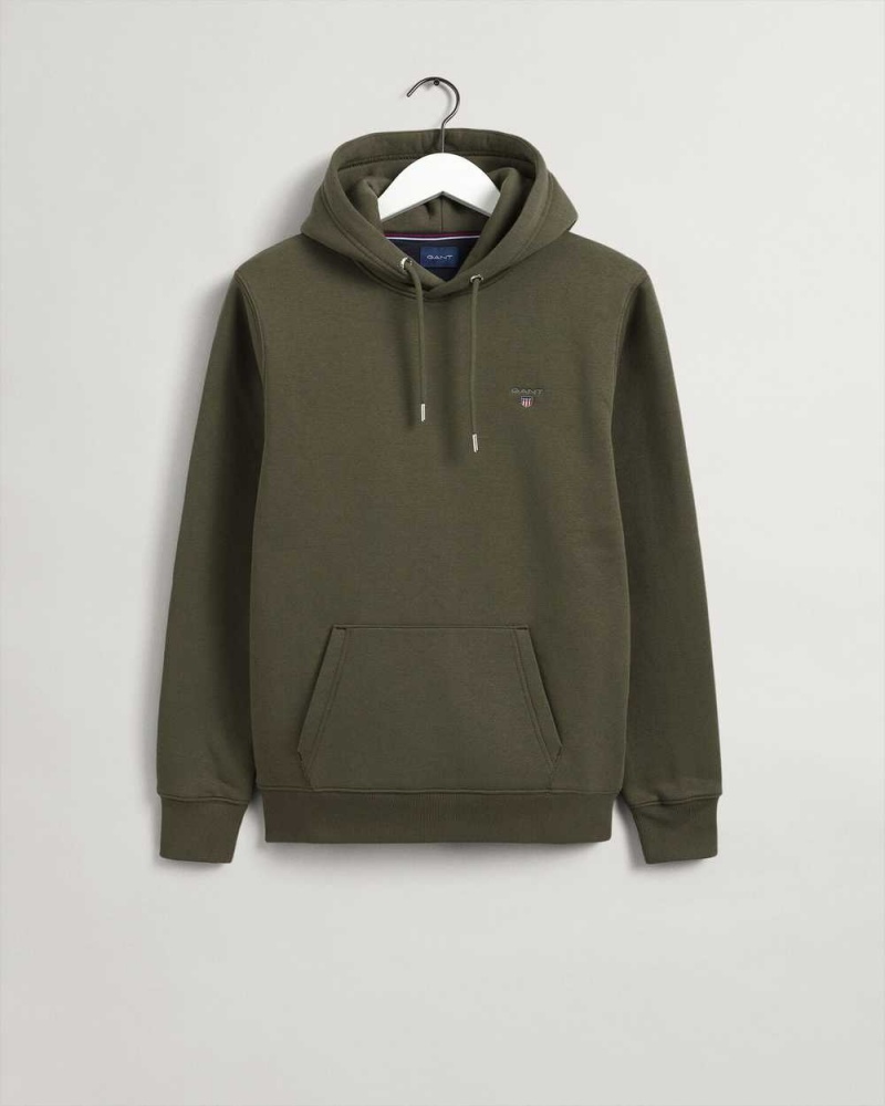 Gant Original Sweat Men's Hoodie Racing Green | WCJRD-1987