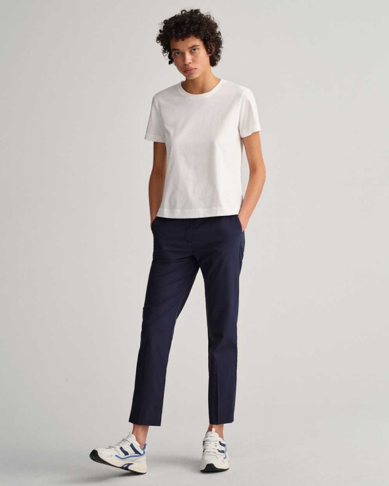 Gant Original Women's T-Shirt White | MOZTB-0168