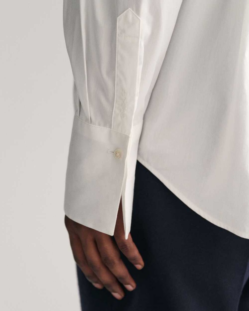 Gant Oversized Tuxedo Men's Shirts White | NQSZO-7421