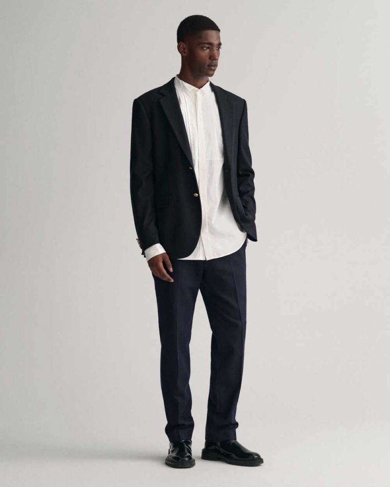 Gant Oversized Tuxedo Men's Shirts White | NQSZO-7421