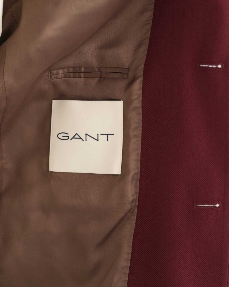 Gant Oversized Wool Twill Suit Men's Blazer Red Shadow | IGQEC-2589