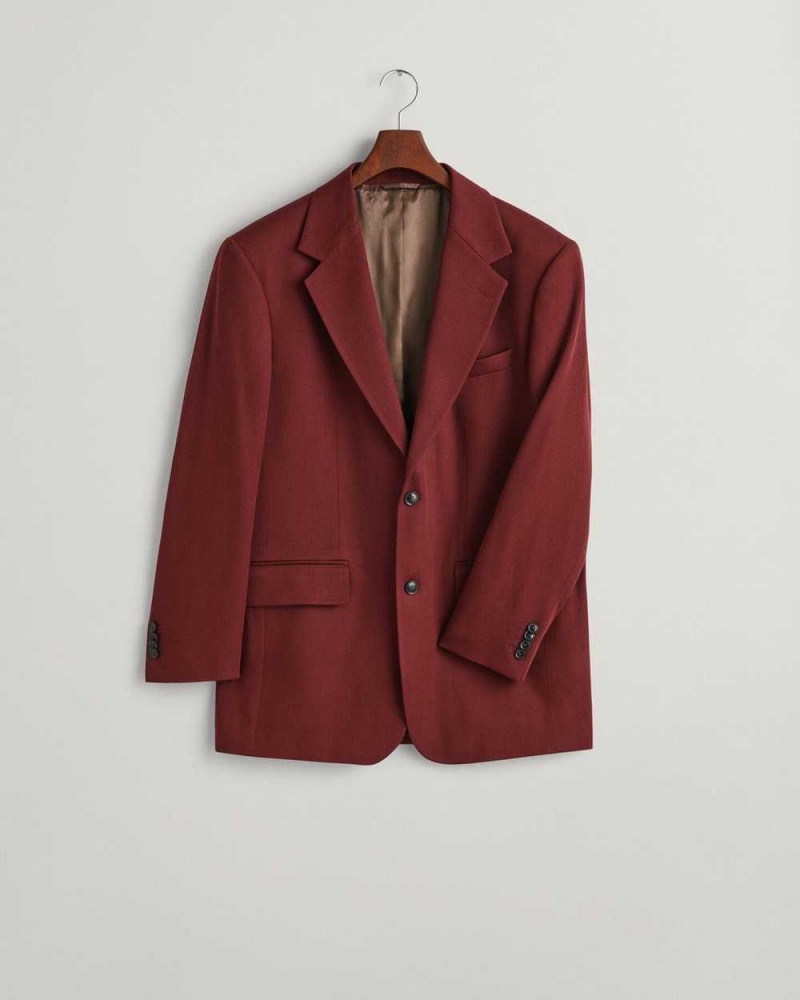 Gant Oversized Wool Twill Suit Men's Blazer Red Shadow | IGQEC-2589