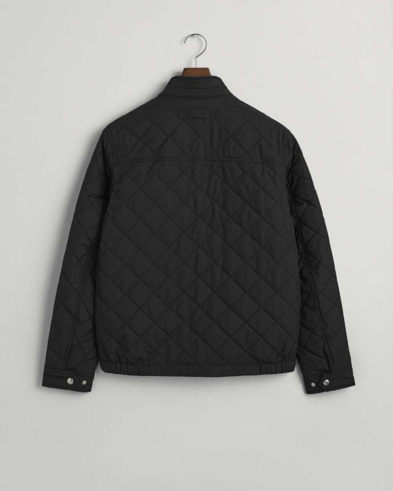 Gant Quilted Windcheater Men's Jackets Black | DVMJF-2106