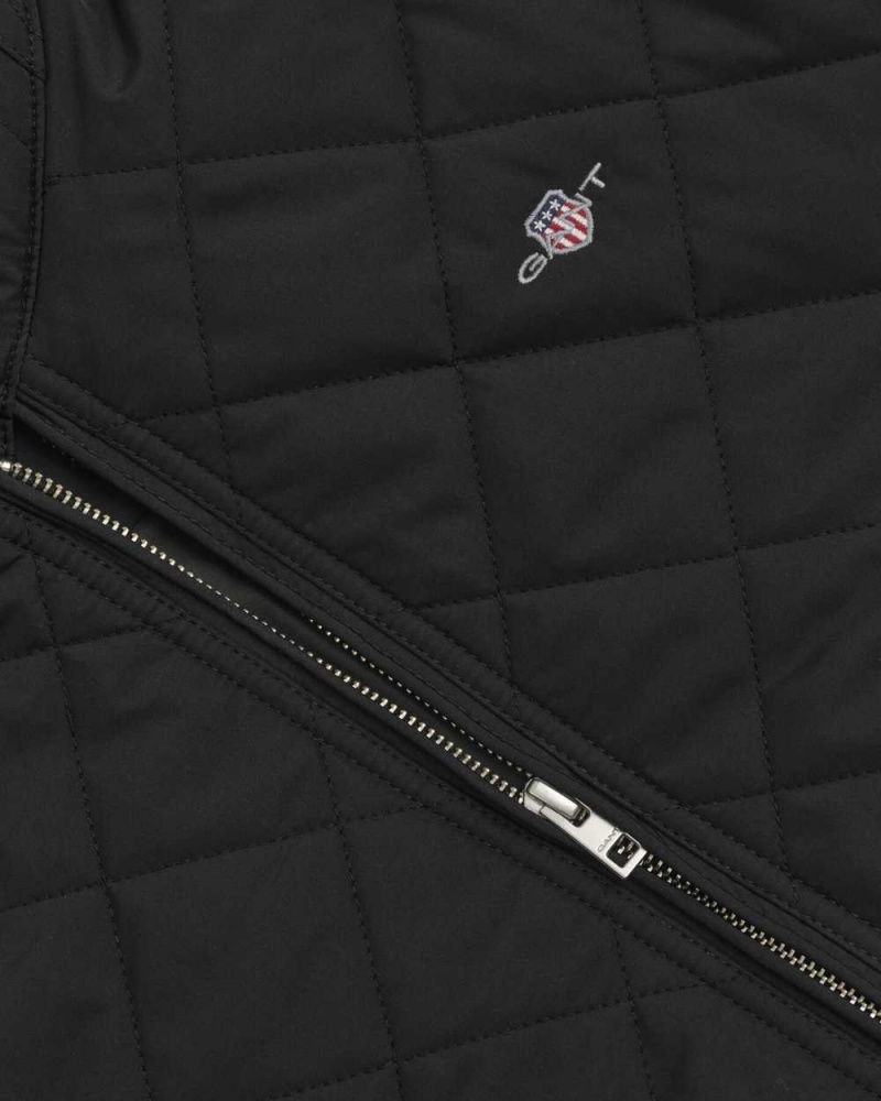 Gant Quilted Windcheater Men's Jackets Black | DVMJF-2106