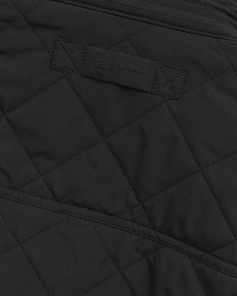 Gant Quilted Windcheater Men's Jackets Black | DVMJF-2106