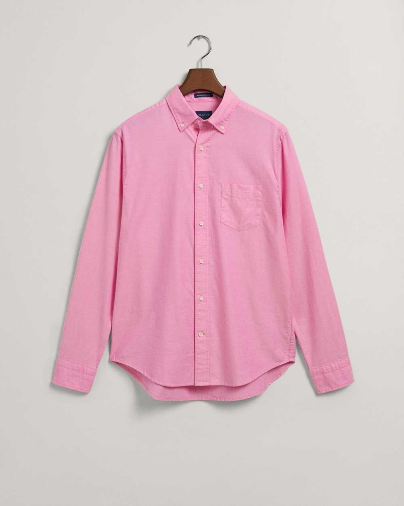 Gant Regular Fit Archive Oxford Men's Shirts Perky Pink | DETKV-0716