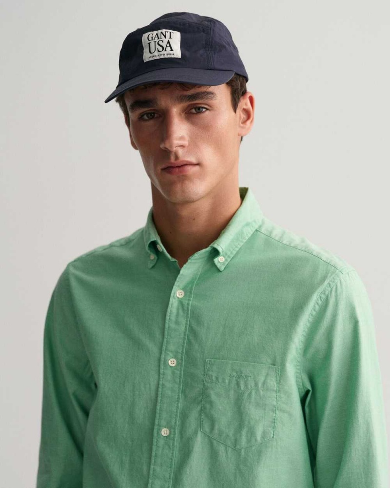 Gant Regular Fit Archive Oxford Men's Shirts Mid Green | HLEVF-2471