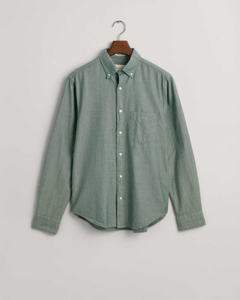 Gant Regular Fit Archive Oxford Men's Shirts Forest Green | JMWEH-1679